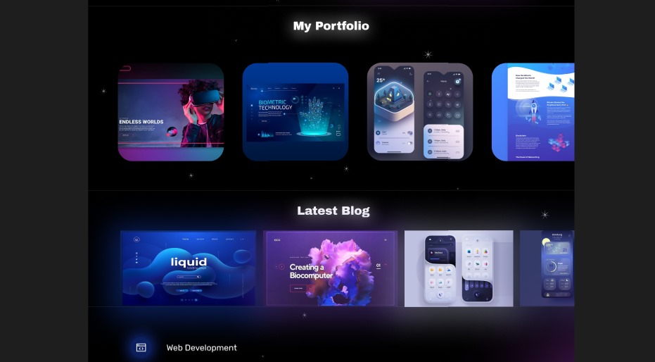 Creative Portfolio Homepage Mockup